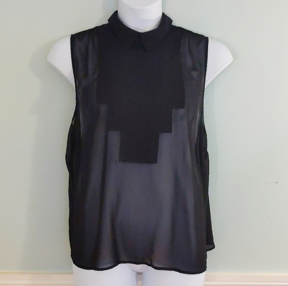 Black Sheer Collared Daya by Zendaya XXL Plus Size
